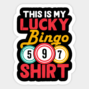 This Is My Lucky Bingo Shirt  T shirt For Women Sticker